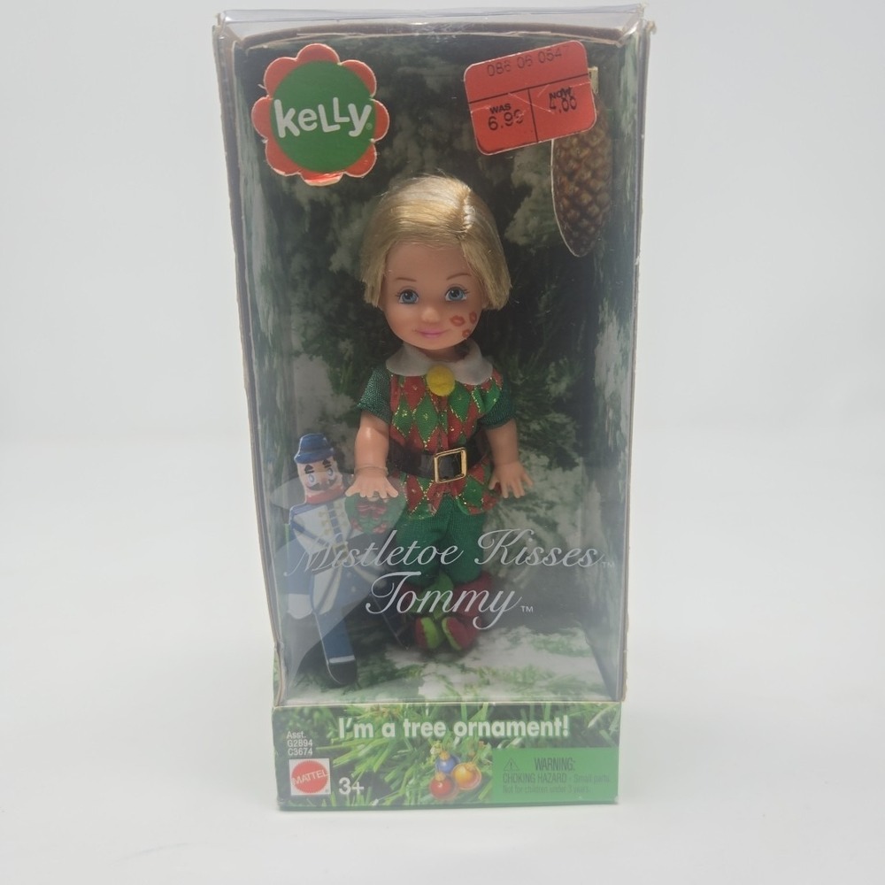 Barbie Kelly Club Holiday Mistletoe Kisses Tommy Doll Ornament‎ 2004 Mattel